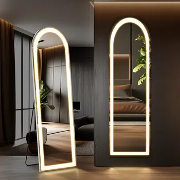 60" Clear Arch Lighted Frameless Full Length Mirror