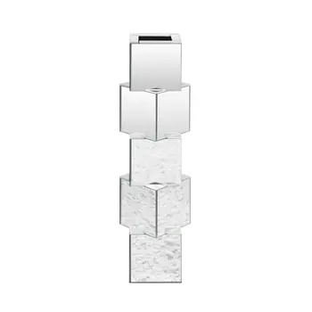28" Silver Glass Decorative Bottles