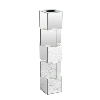 28" Silver Glass Decorative Bottles