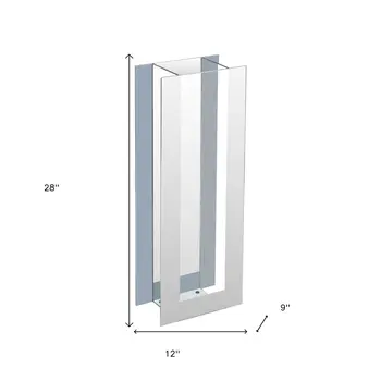 24" Silver Glass Decorative Bottles