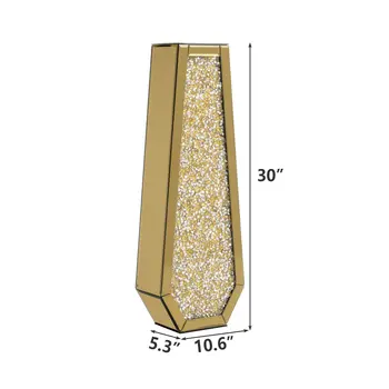 30" Gold Glass Decorative Bottles