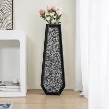 30" Black Glass Decorative Bottles