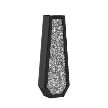 24" Black Glass Decorative Bottles