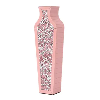27" Pink Glass Decorative Bottles