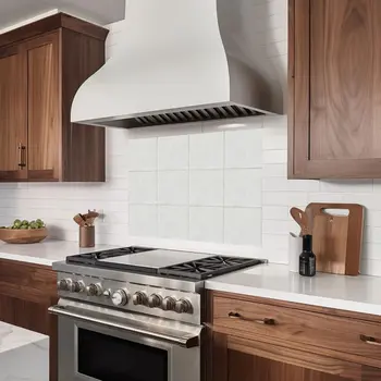 6" x 6" White Vinyl Arabesque Peel And Stick Removable Tiles