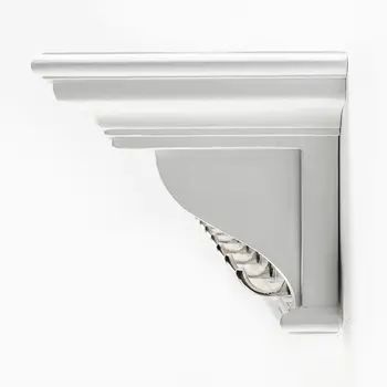 51" White Solid Wood Eight Hook Wall Mount Coat Rack