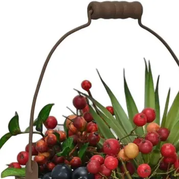 Brown Wood 100 Ounce Round Distressed Planter Box