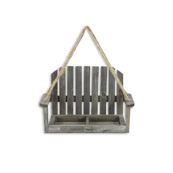 Gray Wood 870 Ounce Distressed Hanging Planter