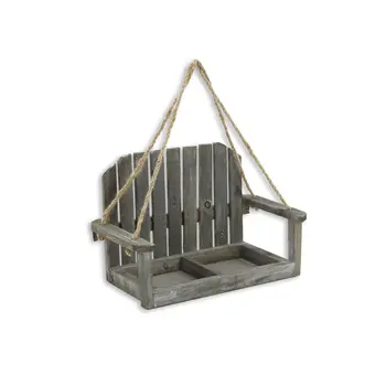 Gray Wood 870 Ounce Distressed Hanging Planter