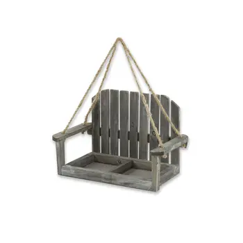 Gray Wood 870 Ounce Distressed Hanging Planter