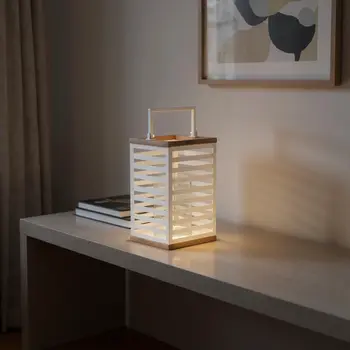 Set of Two White Abstract Metal Tabletop Pillar Candle Holders