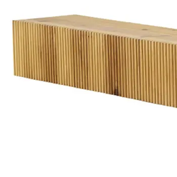 60" Natural Solid Wood Wall Mounted Floating Shelf