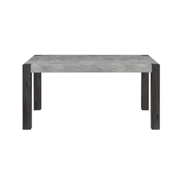 60" Gray Wood Dining Table