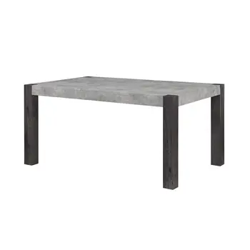 60" Gray Wood Dining Table