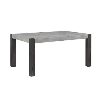 60" Gray Wood Dining Table