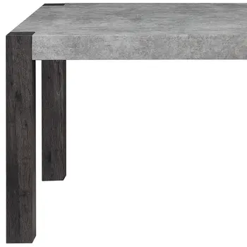 60" Gray Wood Dining Table