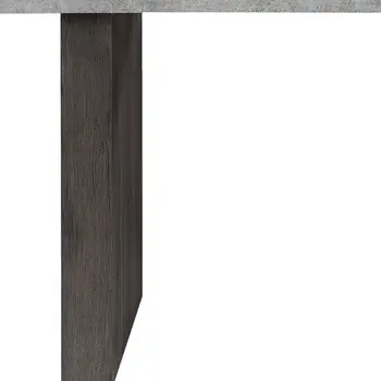 78" Gray Wood Double Pedestal Base Dining Table