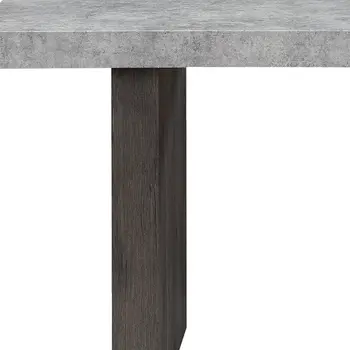 78" Gray Wood Double Pedestal Base Dining Table