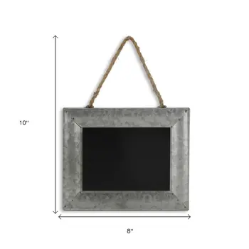 8" X 10" Gray Metal Hanging Chalkboard