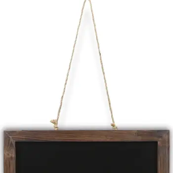 15" X 19" Brown Wood Hanging Chalkboard