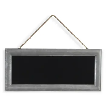 10" X 22" Gray Metal Hanging Chalkboard