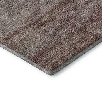 9' X 12' Burgundy And Gray Abstract Washable Indoor Outdoor Area Rug