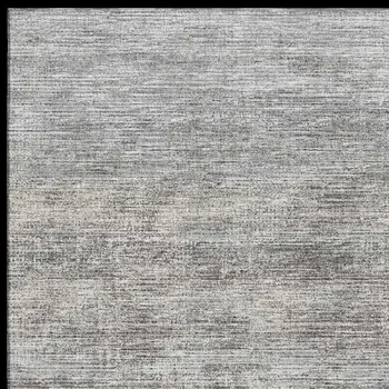 5' X 8' Silver And Charcoal Abstract Washable Indoor Outdoor Area Rug