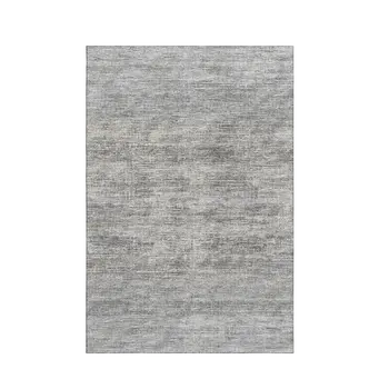 8' X 10' Silver And Charcoal Abstract Washable Indoor Outdoor Area Rug