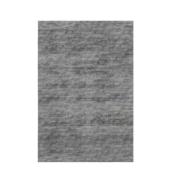 5' X 8' Gray And Ivory Abstract Washable Indoor Outdoor Area Rug
