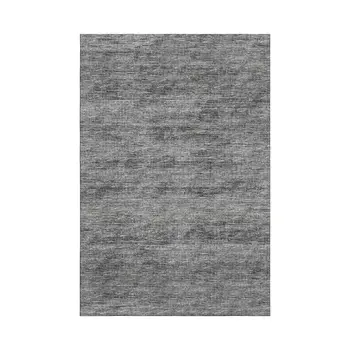 5' X 8' Gray And Ivory Abstract Washable Indoor Outdoor Area Rug