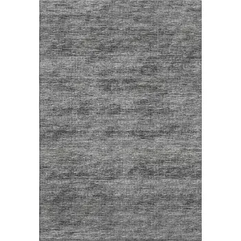 9' X 12' Gray And Ivory Abstract Washable Indoor Outdoor Area Rug