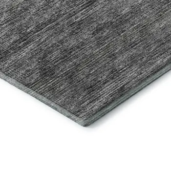 9' X 12' Gray And Ivory Abstract Washable Indoor Outdoor Area Rug