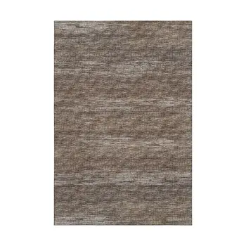 3' X 5' Brown And Gray Abstract Washable Indoor Outdoor Area Rug