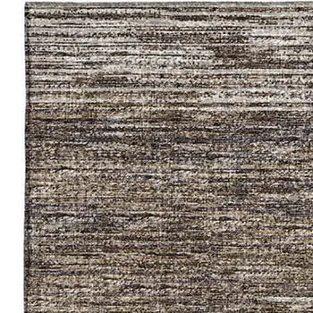 8' X 10' Brown And Gray Abstract Washable Indoor Outdoor Area Rug