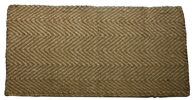 2' X 3' Beige And Brown Jute Abstract Geometric Hand Woven Area Rug