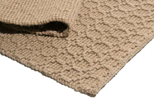 2' X 3' Beige And Brown Jute Geometric Hand Woven Area Rug