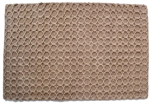 6' X 9' Beige And Brown Jute Geometric Hand Woven Area Rug