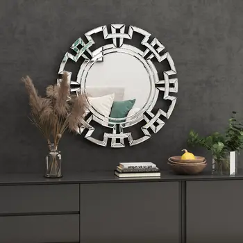 32" Silver Novelty Frameless Accent Mirror