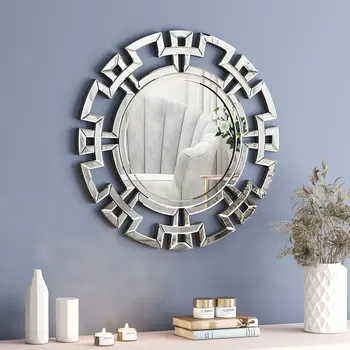 32" Silver Novelty Frameless Accent Mirror