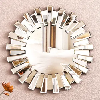 18" Silver Novelty Frameless Accent Mirror