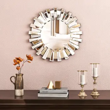 18" Silver Novelty Frameless Accent Mirror