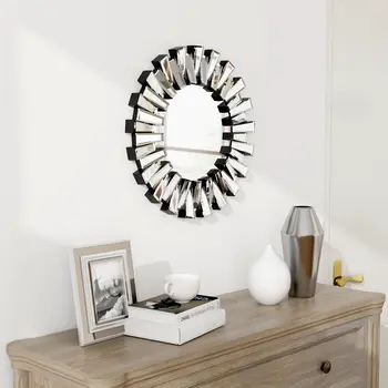 18" Silver Novelty Frameless Accent Mirror