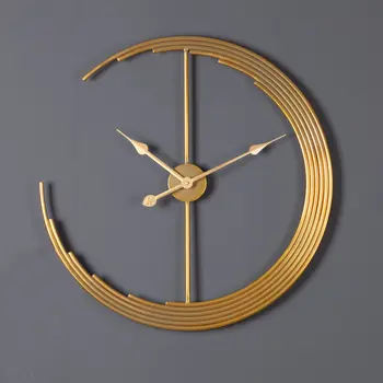 24" Gold Glass Analog Round Wall Clock