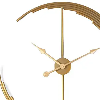 24" Gold Glass Analog Round Wall Clock