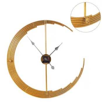 24" Gold Glass Analog Round Wall Clock