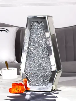 12" Silver Floor Vase