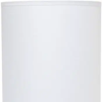 19" White And Gray Ceramic Table Lamp With White Cylinder Shade