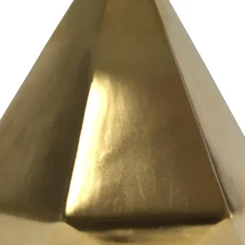 20" Gold Ceramic Novelty Table Lamp With White Drum Shade