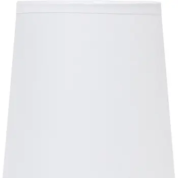 11" White Ceramic Round Table Lamp With White Drum Shade