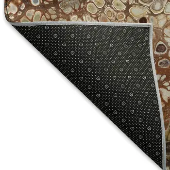 10' X 14' Beige Ivory And Black Abstract Washable Indoor Outdoor Area Rug